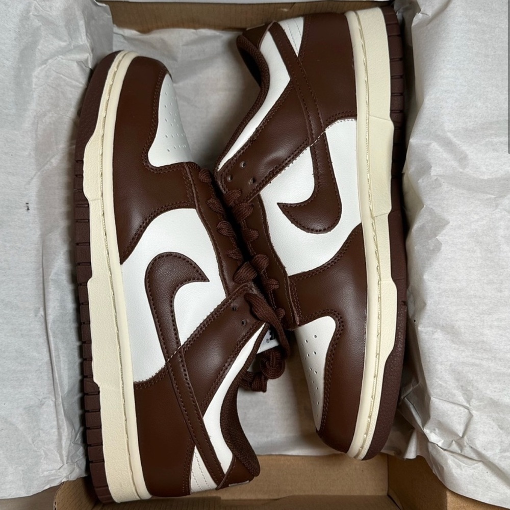 Nike Dunk Low Sail/Cacao Wow-Coconut Milk brown and white women shoes